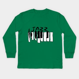 Jazz Piano Music Kids Long Sleeve T-Shirt